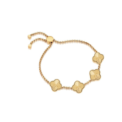 Bracelet personnalisé avec nom Clover (or)