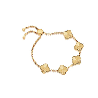Bracelet personnalisé avec nom Clover (or)