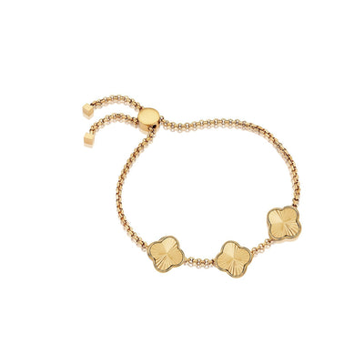 Bracelet personnalisé avec nom Clover (or)