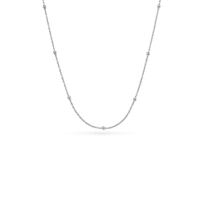 Floating Birthstone Locket Necklace (Silver)