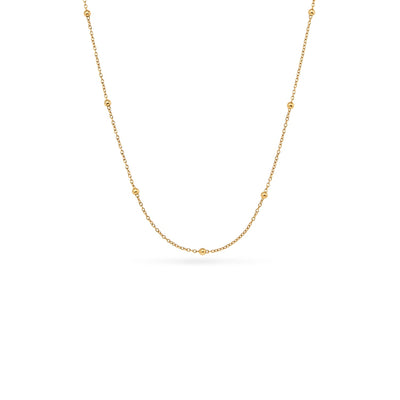 Personalised Initial & Droplet Birthstone Necklace (Gold)