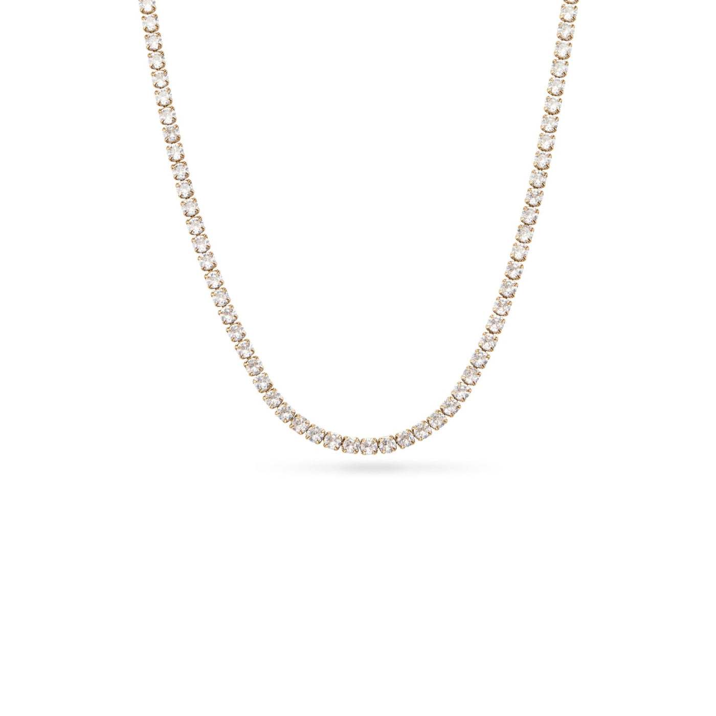 La Croix Crystal Cross Necklace (Gold)