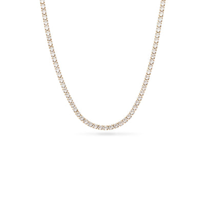 La Croix Crystal Cross Necklace (Gold)