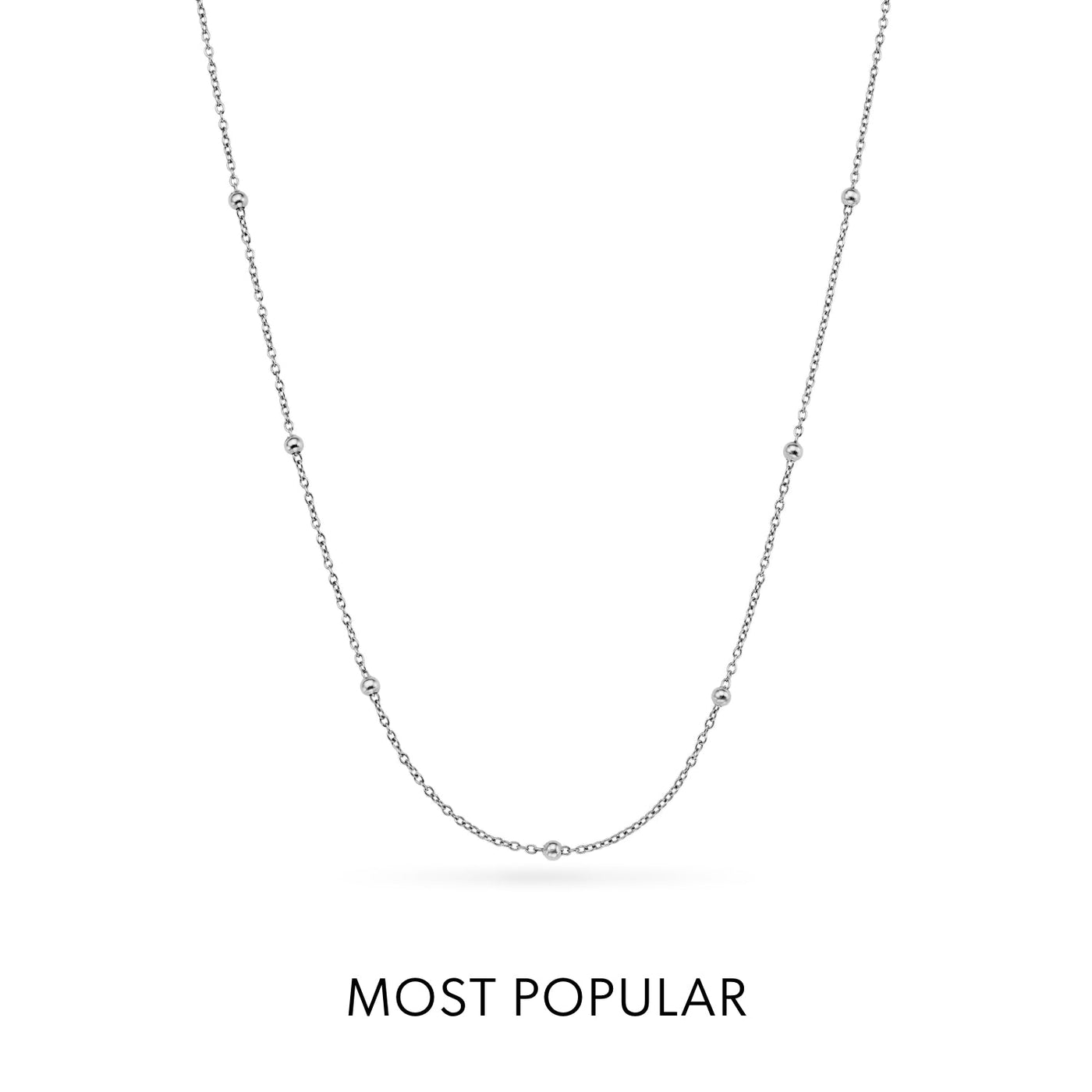 Floating Birthstone Locket Necklace (Silver)