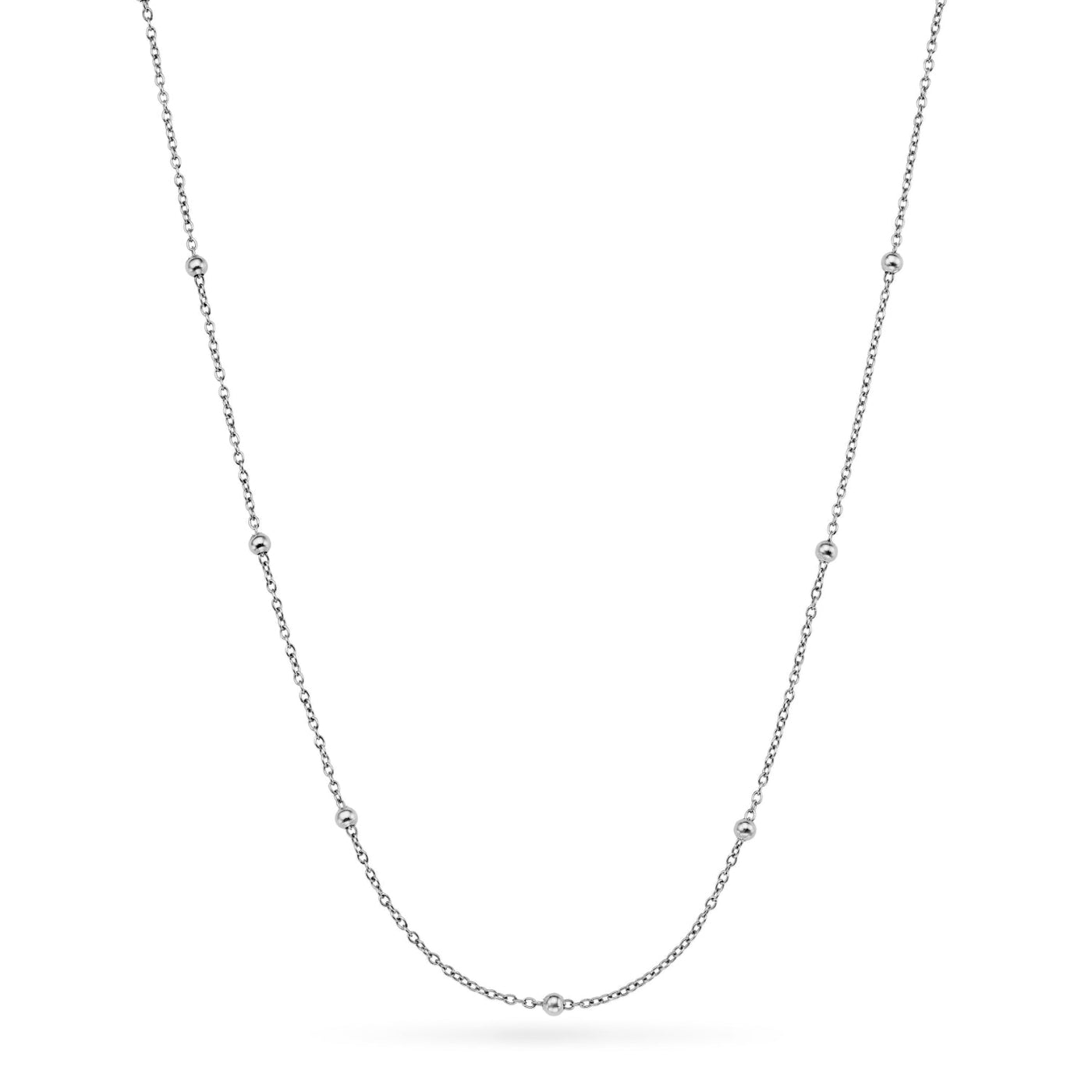 Personalised Initial & Droplet Birthstone Necklace (Silver)