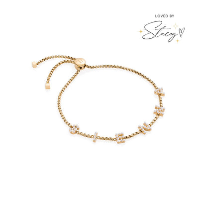 Pearl Custom Name Bracelet (Gold)