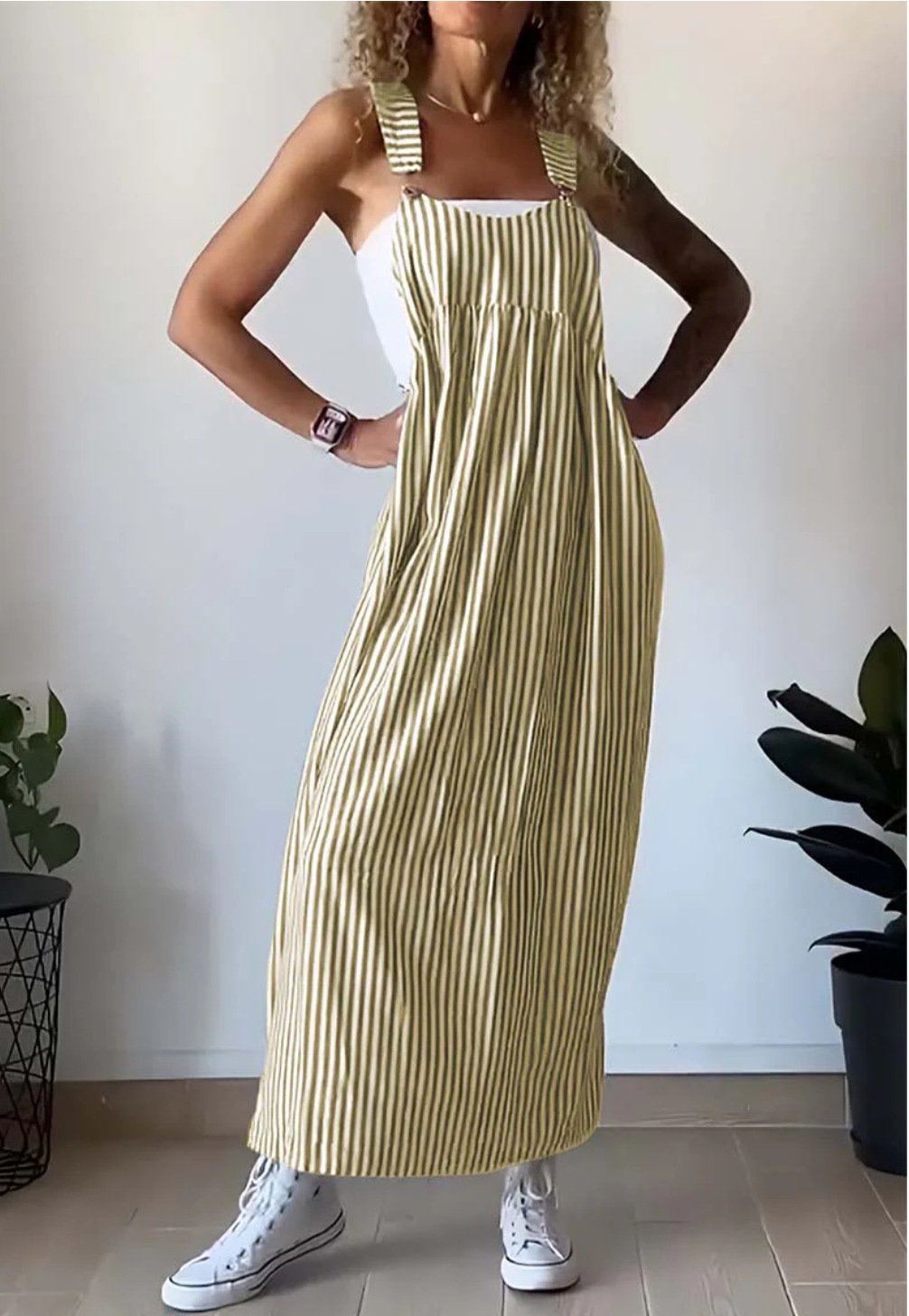 Lässiges gestreiftes Kleid - Komfortabel