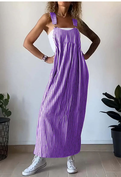 Lässiges gestreiftes Kleid - Komfortabel