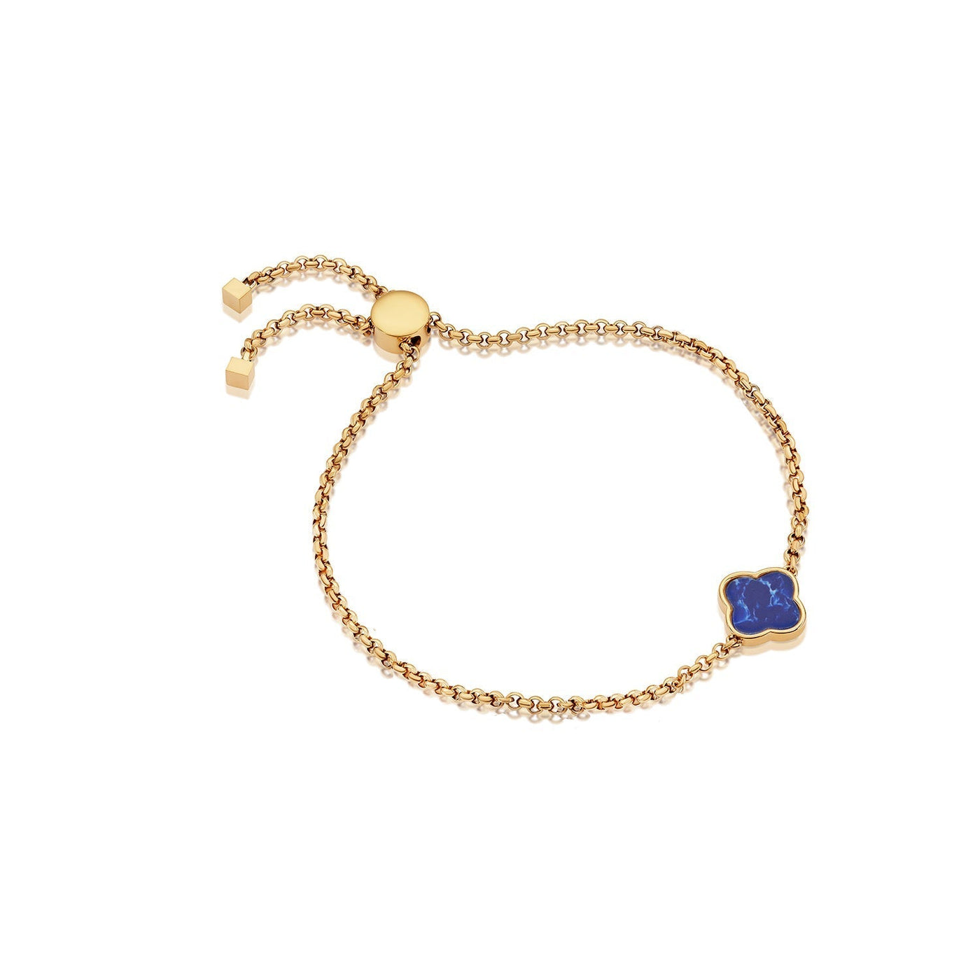 Bracelet personnalisé avec nom Clover (or)