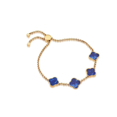 Bracelet personnalisé avec nom Clover (or)