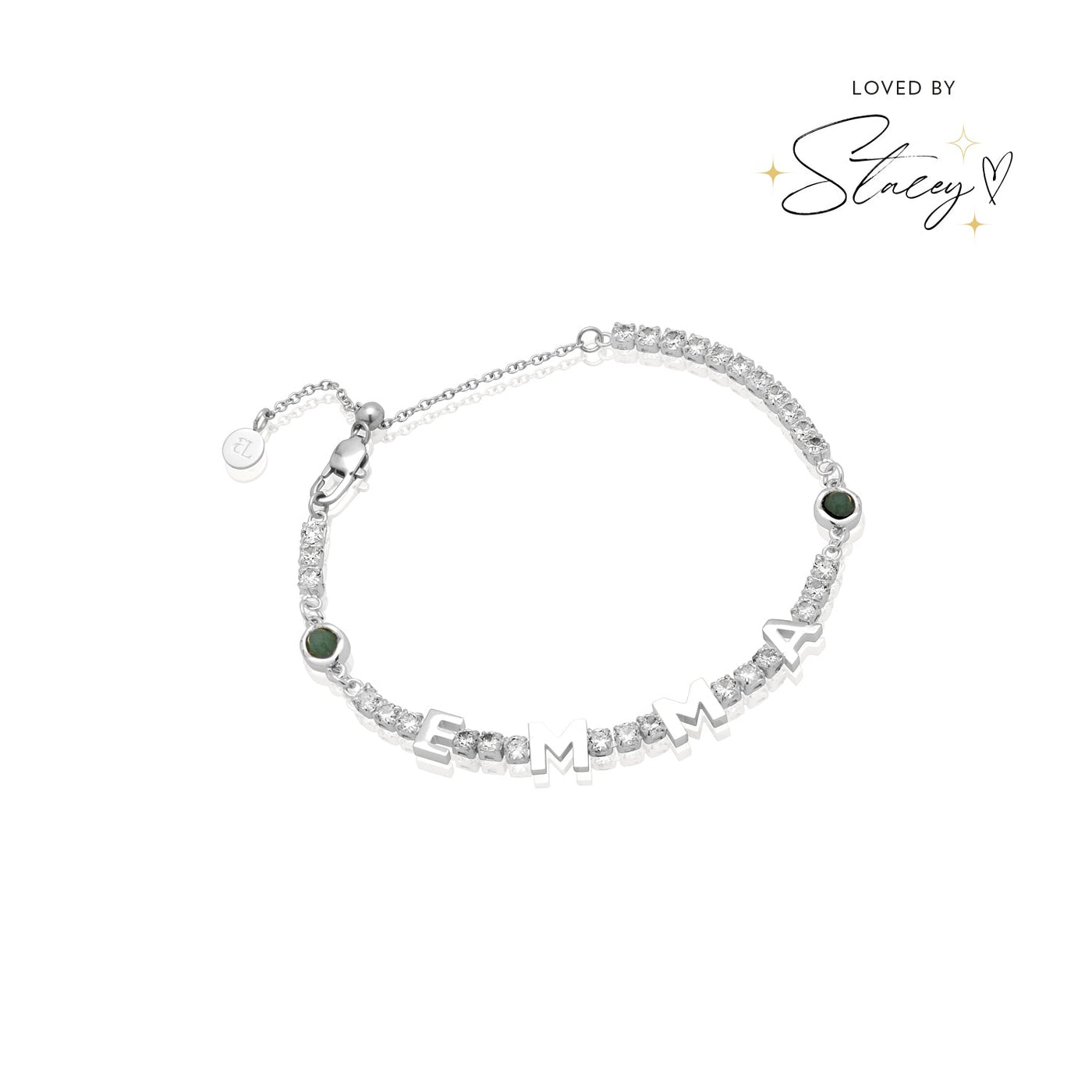 Custom Name Tennis Bracelet (Silver)
