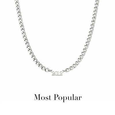 Editorial Date Necklace (Silver)