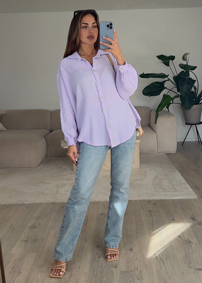 Musselin-Bluse Flieder