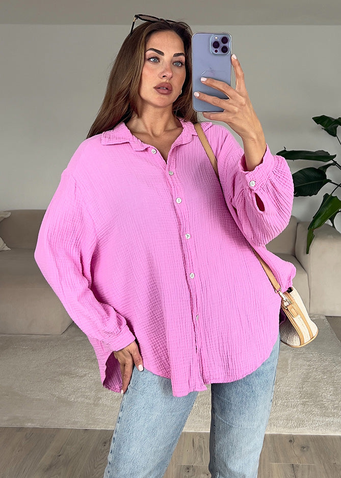 Musselin-Bluse Rosa