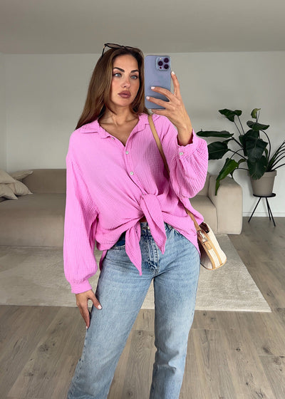 Musselin-Bluse Rosa