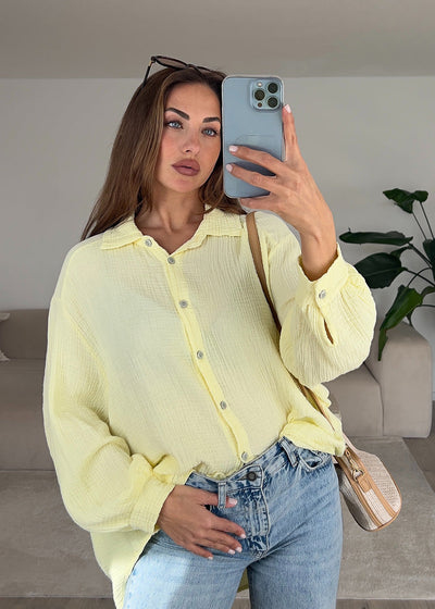Musselin-Bluse Gelb