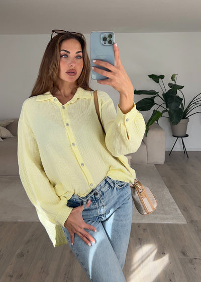 Musselin-Bluse Gelb