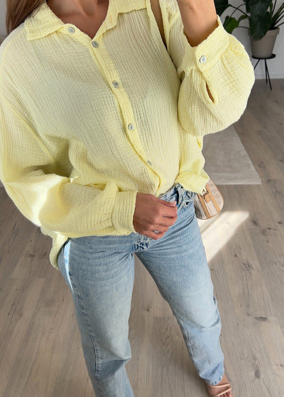 Musselin-Bluse Gelb