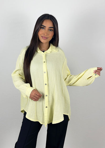 Musselin-Bluse Gelb