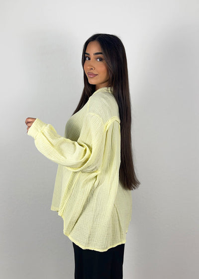 Musselin-Bluse Gelb