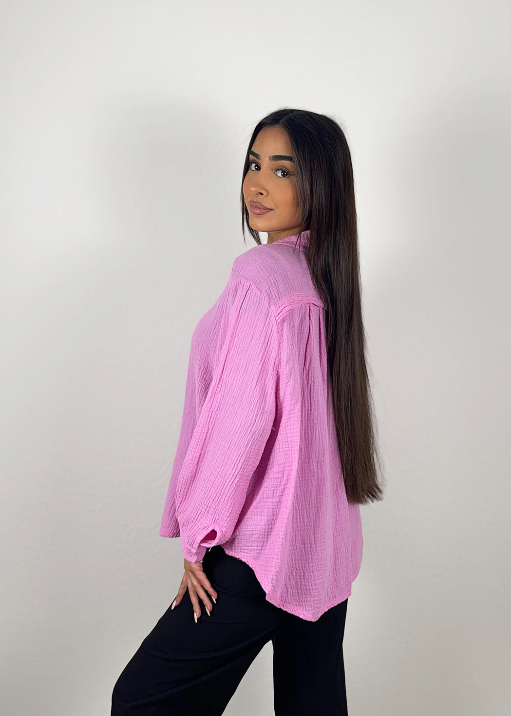Musselin-Bluse Rosa