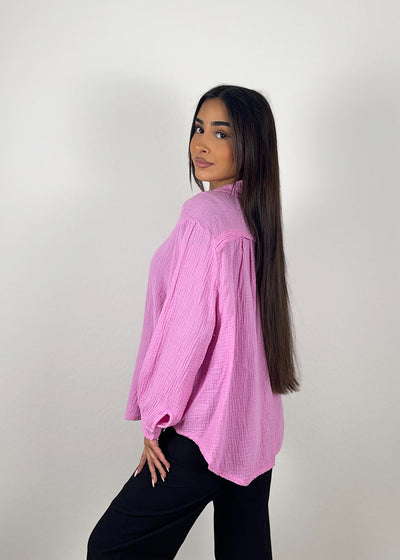 Musselin-Bluse Rosa