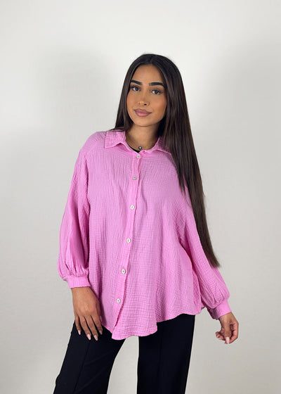 Musselin-Bluse Rosa