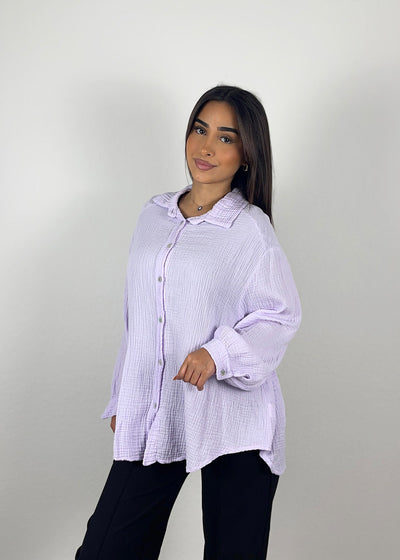 Musselin-Bluse Flieder