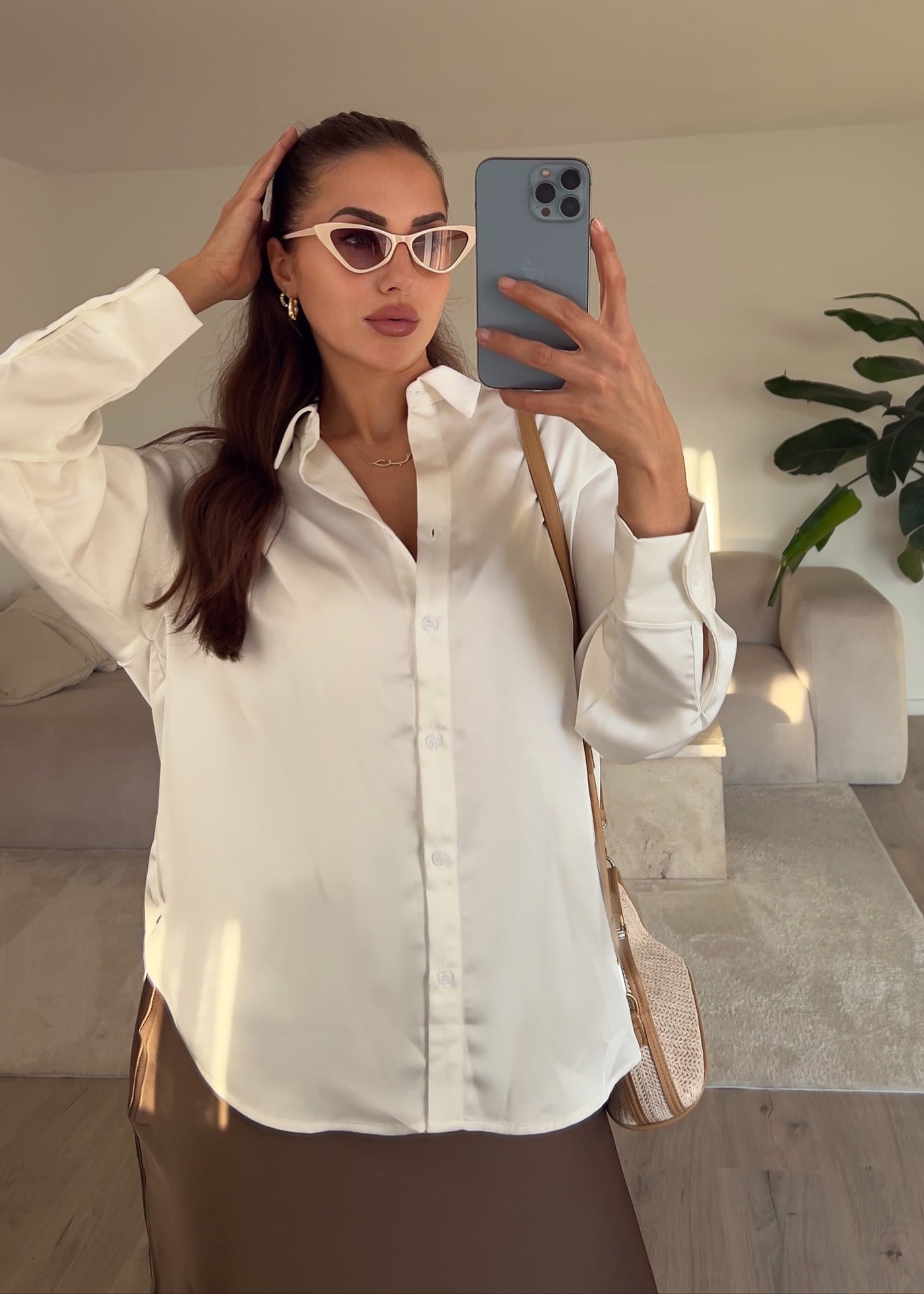 Satinbluse