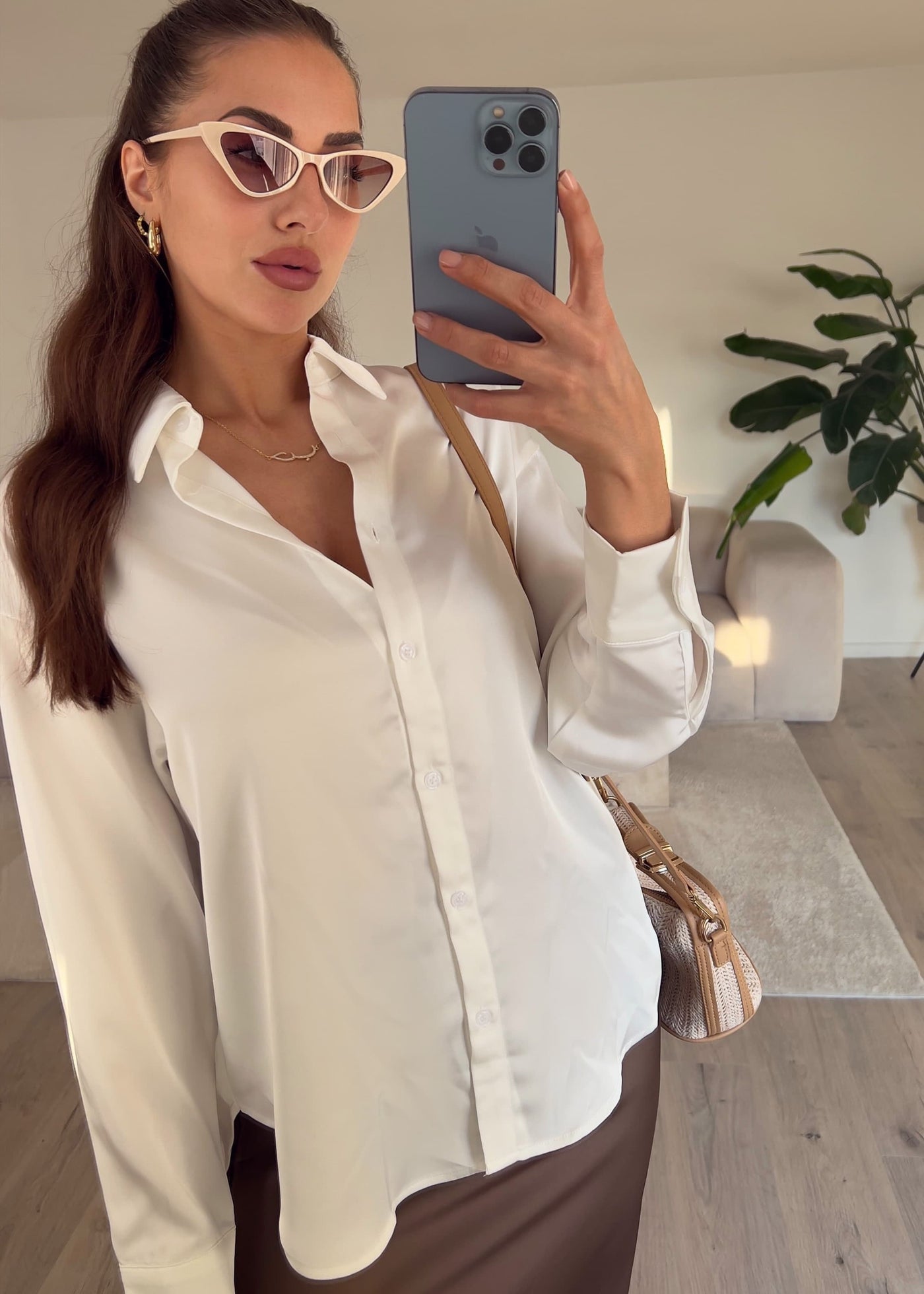 Satinbluse