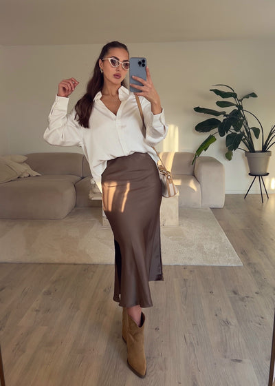 Satinbluse