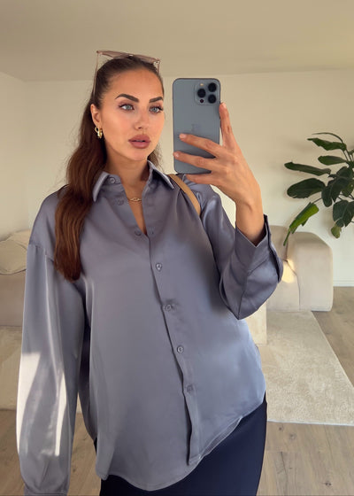 Satinbluse