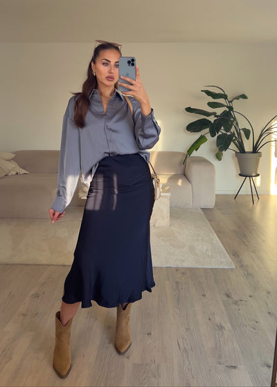 Satinbluse