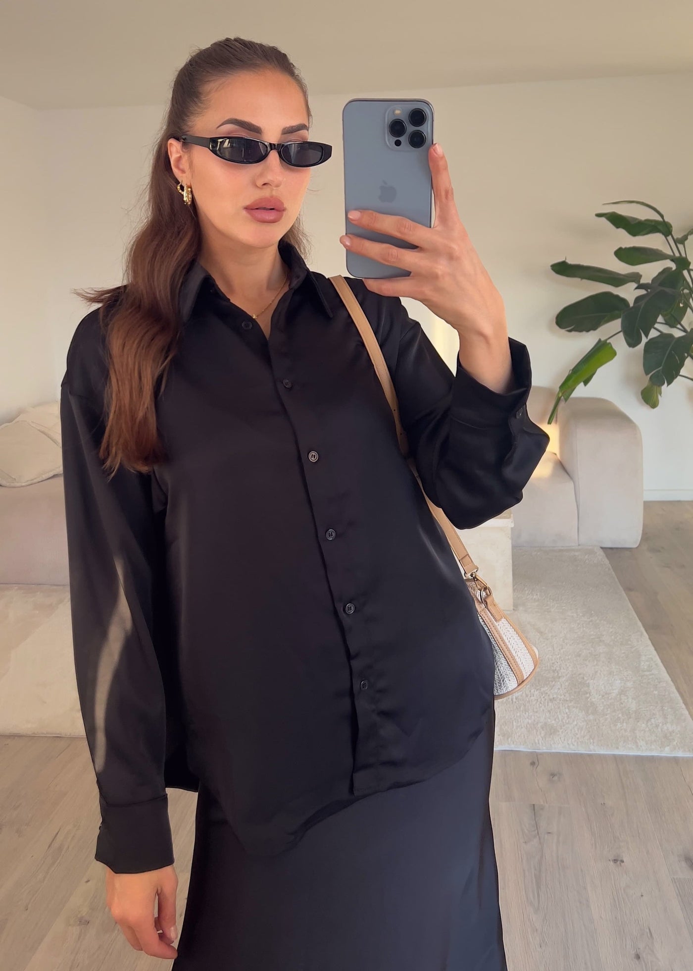 Satinbluse
