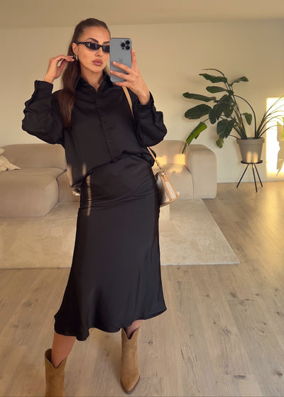 Satinbluse