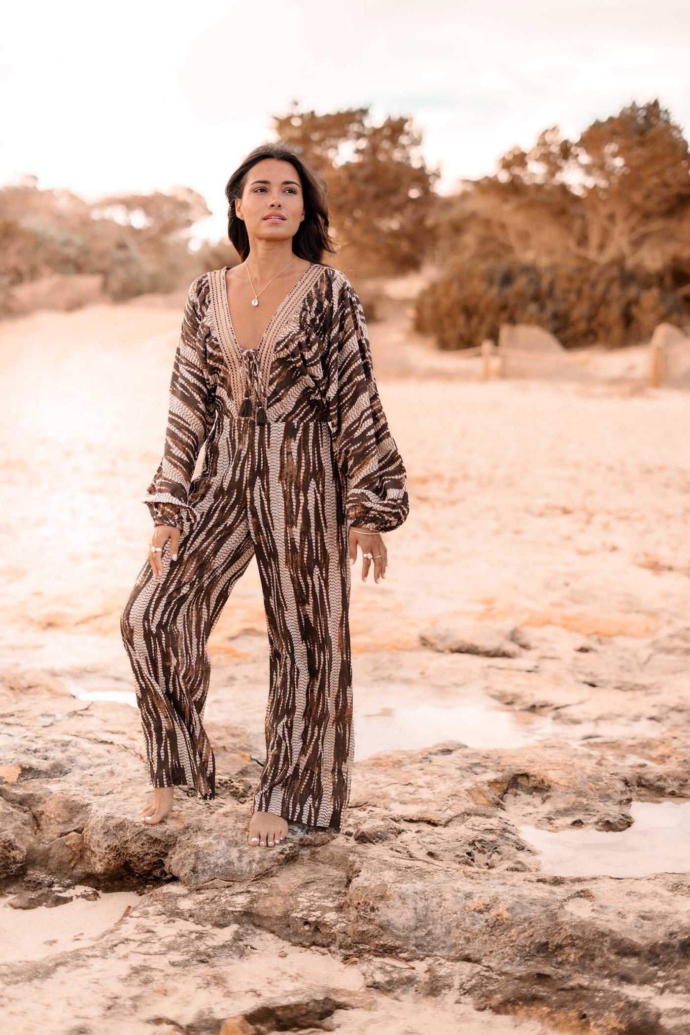 Jumpsuit Emika Brauner Druck