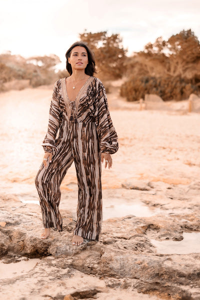 Jumpsuit Emika Brauner Druck