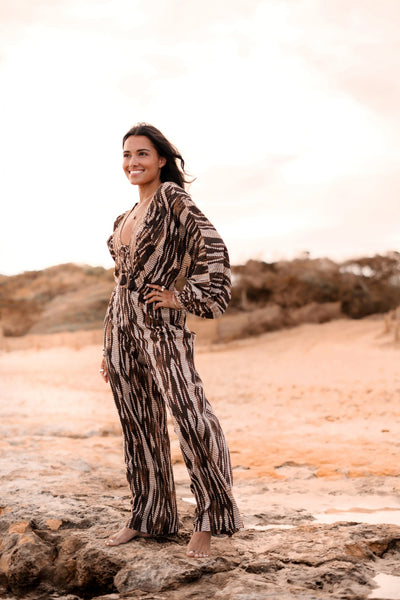 Jumpsuit Emika Brauner Druck