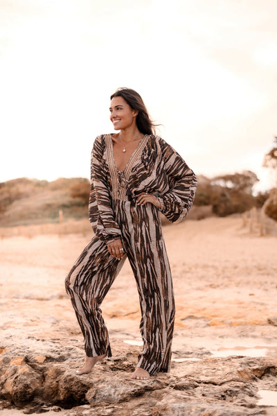 Jumpsuit Emika Brauner Druck