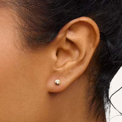 Lot de boucles d'oreilles cœur en fusion et topaze blanche (or)