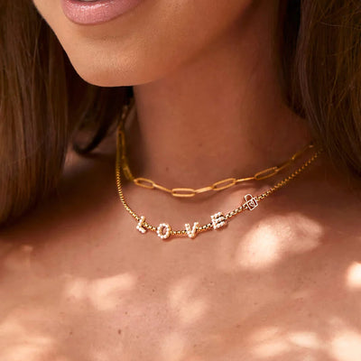 Pearl Custom Name Necklace (Gold)