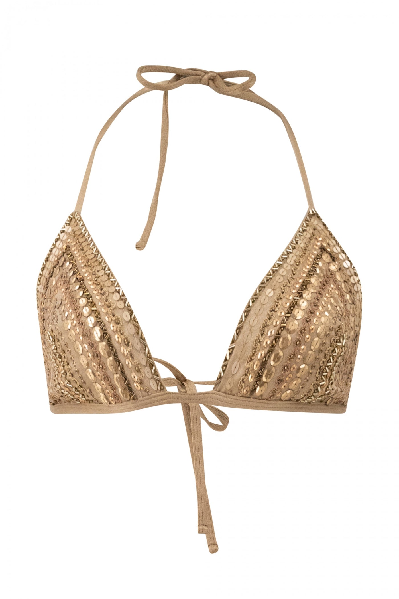 Bikinioberteil Estrella Perlen Sand