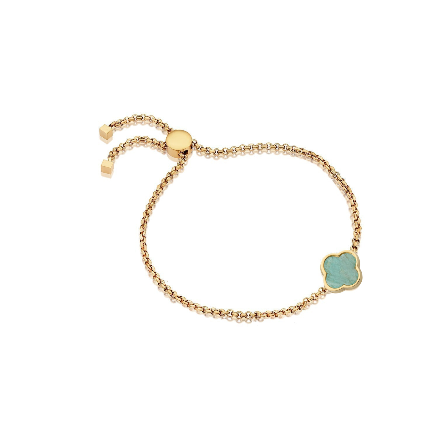 Bracelet personnalisé avec nom Clover (or)