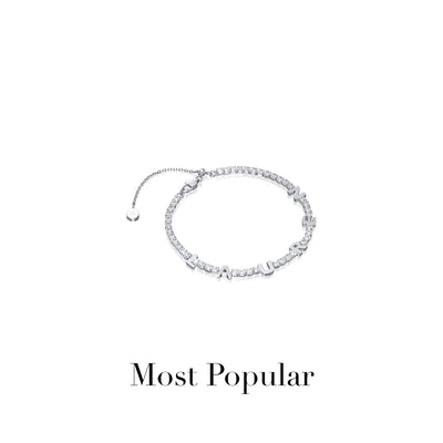 Custom Name Tennis Bracelet (Silver)