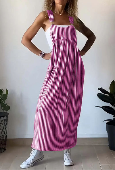 Lässiges gestreiftes Kleid - Komfortabel