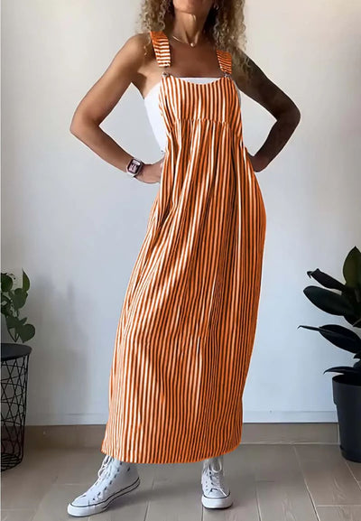 Lässiges gestreiftes Kleid - Komfortabel